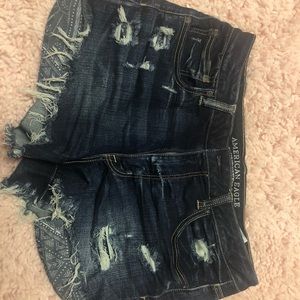 American Eagle Outfitters Hi-Rise/dark wash shorts